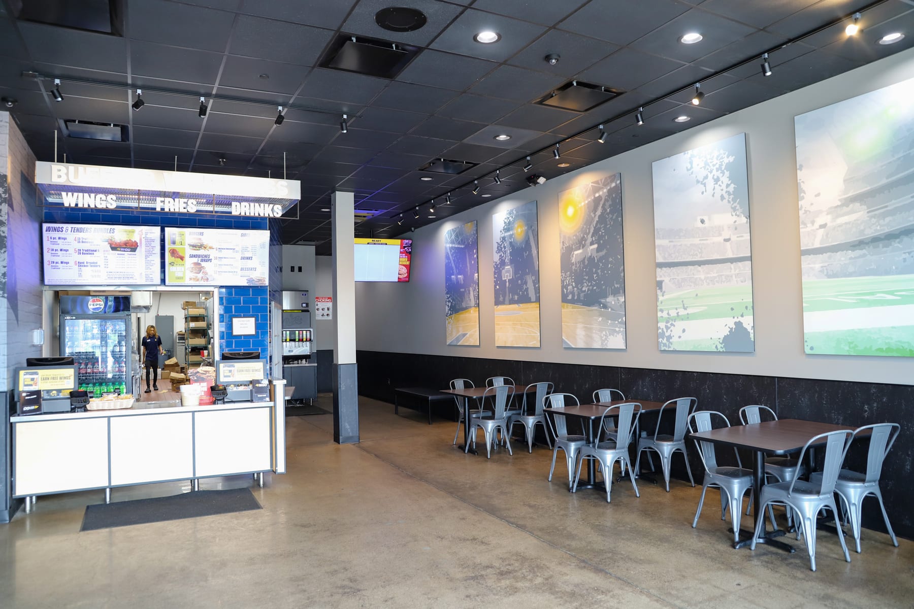 Buffalo Wild Wings GO in Schenectady, New York, interior view 4, designed by Zelta Design