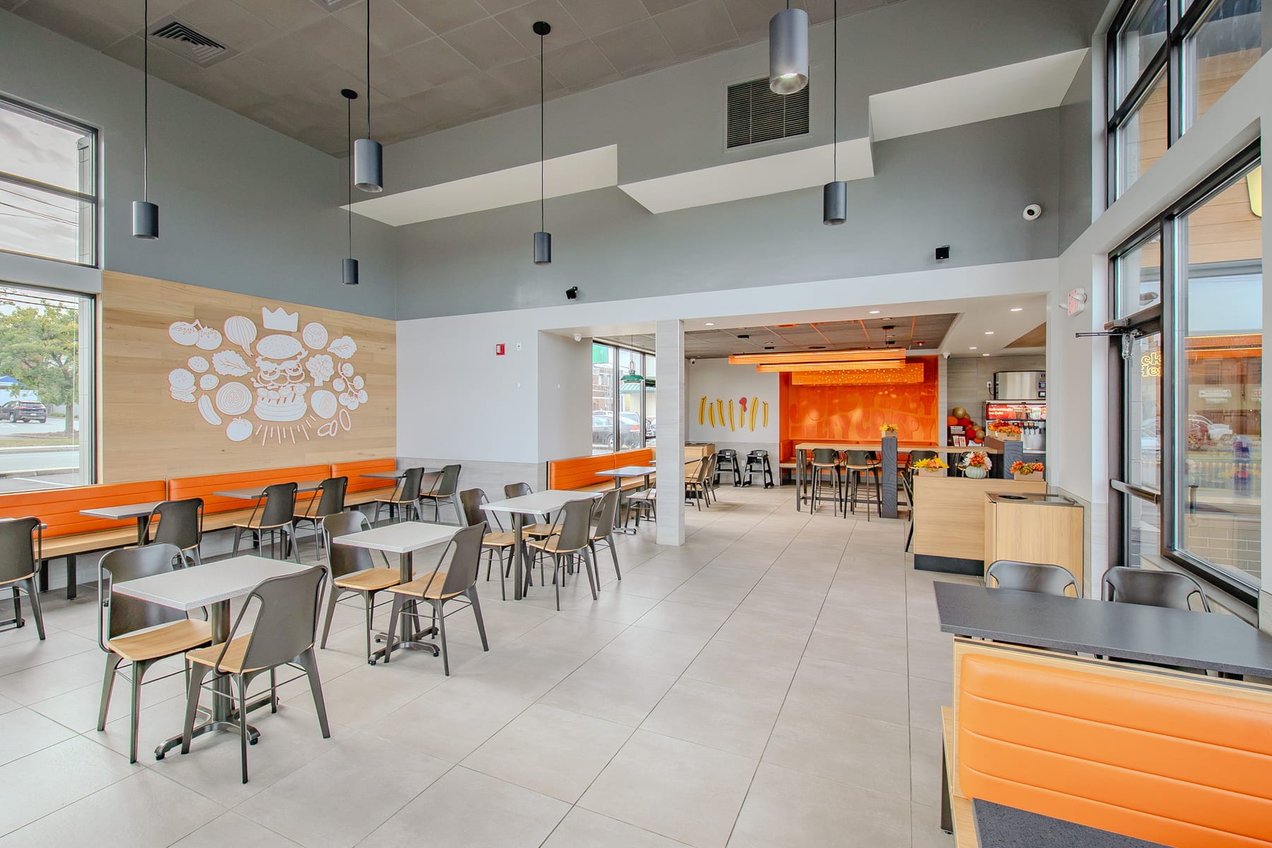 Burger King in Irvington, New Jersey, interior view 2, designed by Zelta Design