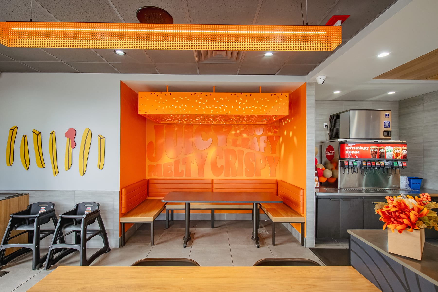 Burger King in Irvington, New Jersey, interior view 3, designed by Zelta Design