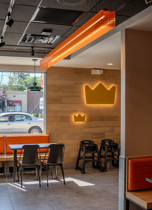 Burger King in Roselle, New Jersey, interior view 4, designed by Zelta Design