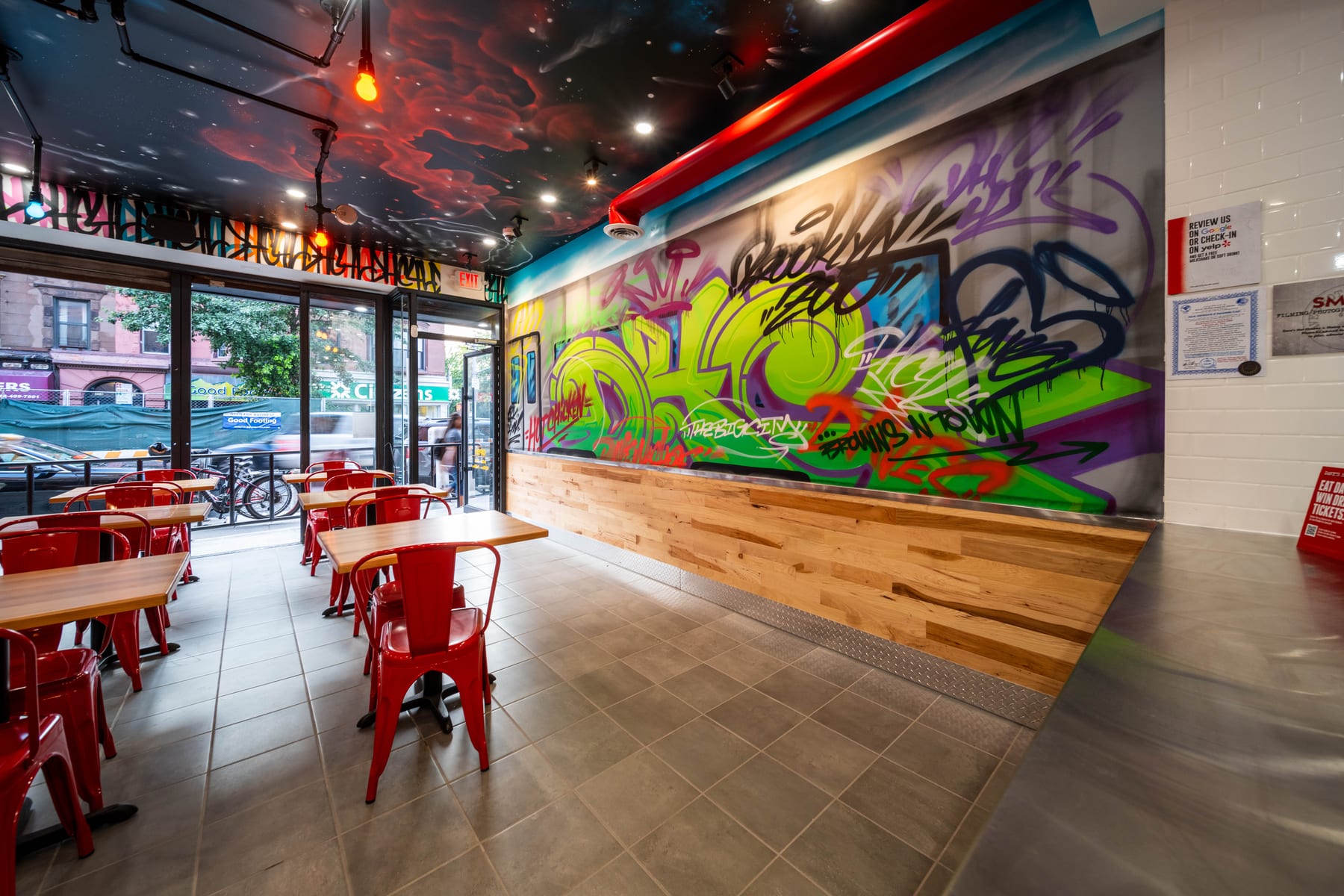 Dave's Hot Chicken in Brooklyn, New York, interior view 8, designed by Zelta Design