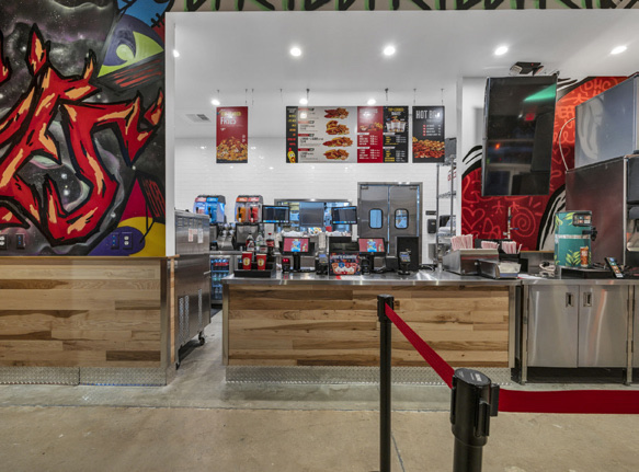 Dave's Hot Chicken in Greenville, North Carolina, interior view 4, designed by Zelta Design