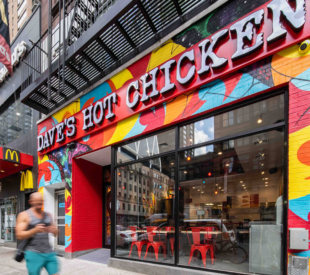 Dave's Hot Chicken in Hell's Kitchen, designed by Zelta Design