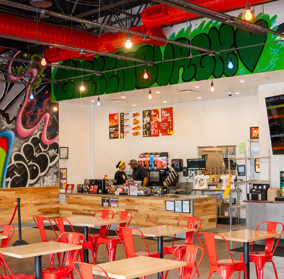 Dave's Hot Chicken in White Plains, New York, interior view 3, designed by Zelta Design