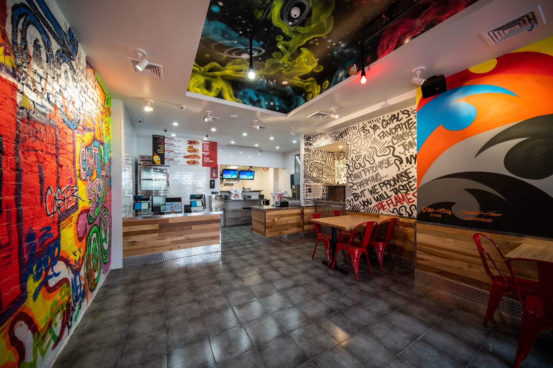 Dave's Hot Chicken in Brooklyn, New York, interior view 3, designed by Zelta Design