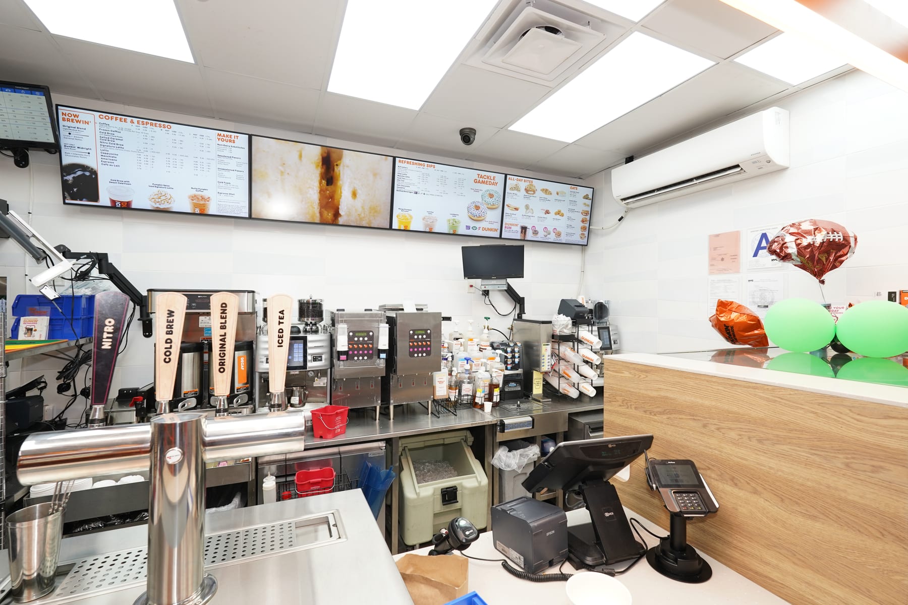 Dunkin' in Staten Island, New York, interior view 2, designed by Zelta Design