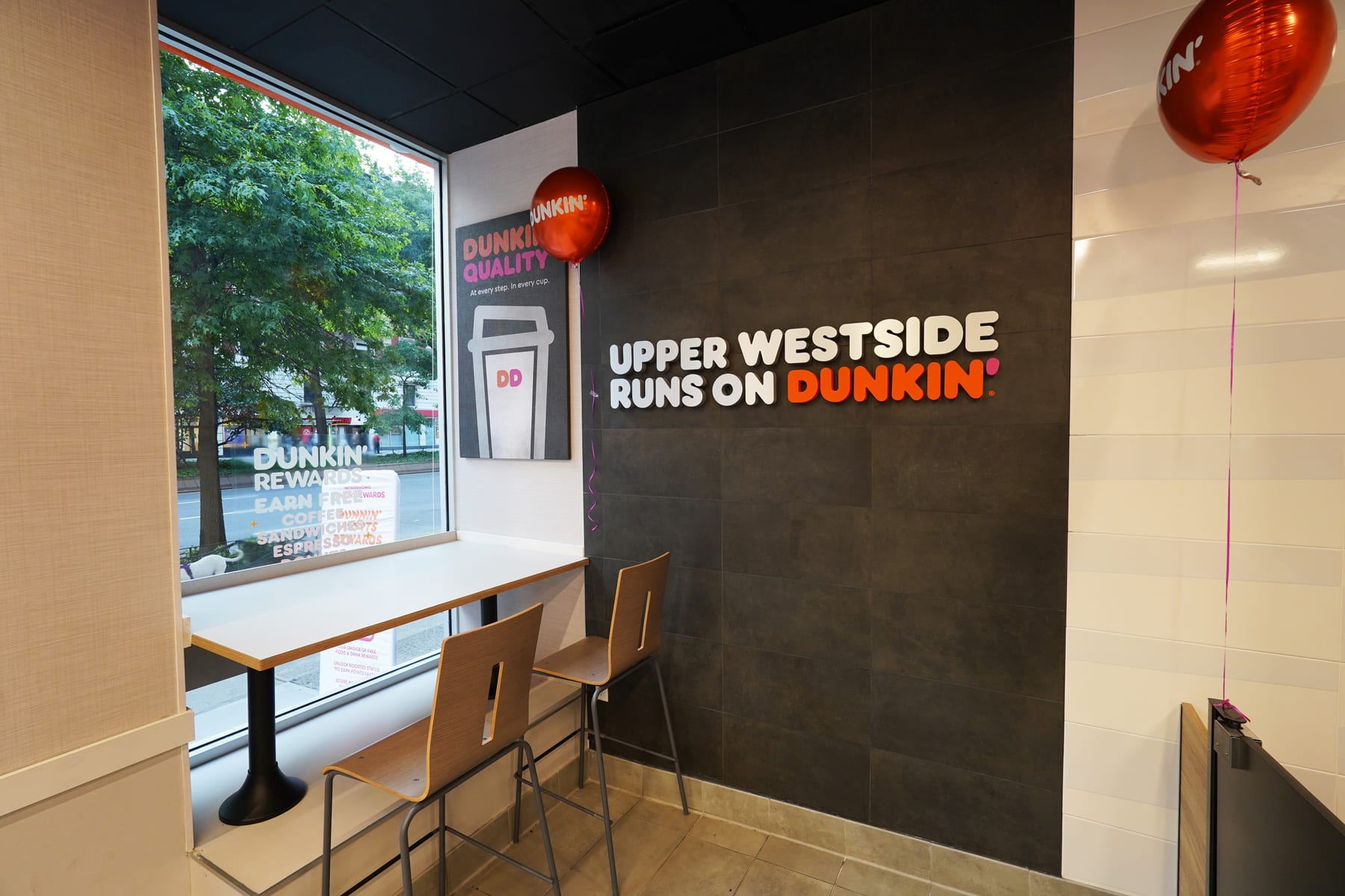 Dunkin' in Upper West Side, New York, interior view 2, designed by Zelta Design