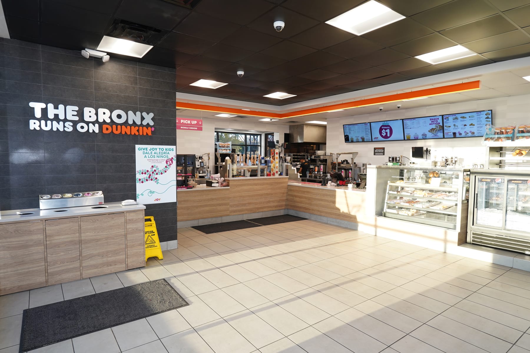 Dunkin' in Bronx, New York, interior view 2, designed by Zelta Design