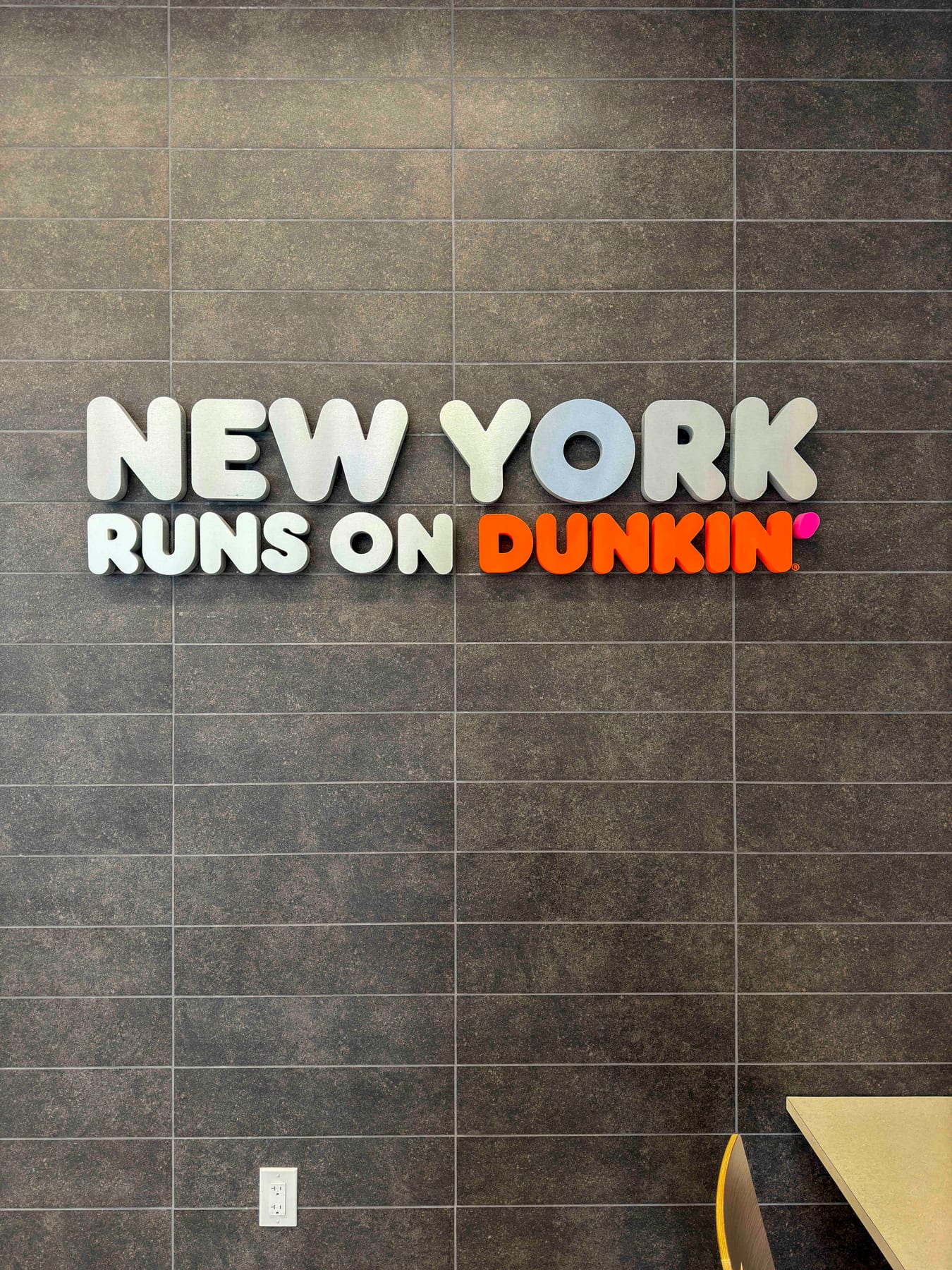 Dunkin' in Lower Manhattan, Manhattan, New York, interior view 2, designed by Zelta Design