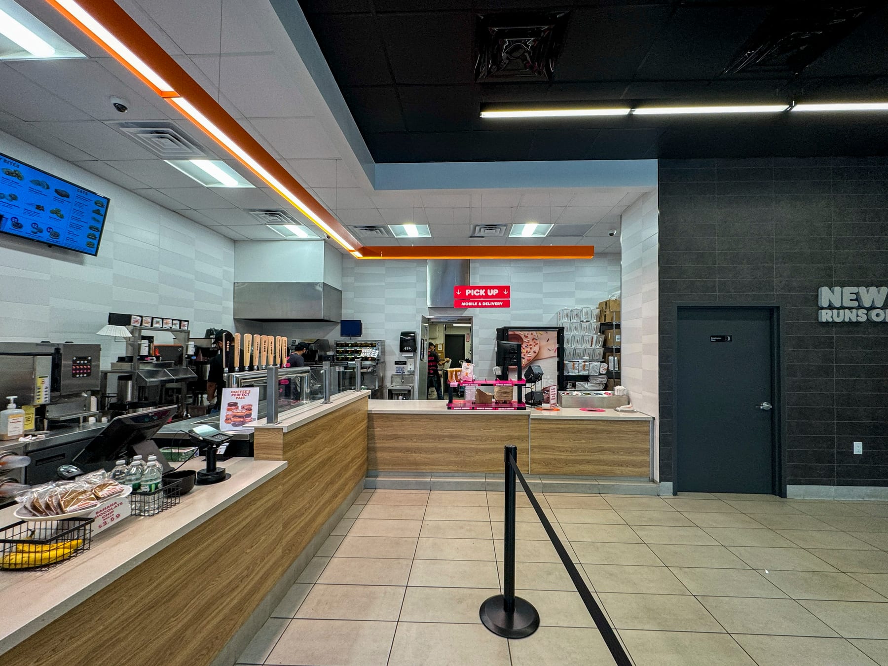 Dunkin' in Lower Manhattan, Manhattan, New York, interior view 4, designed by Zelta Design