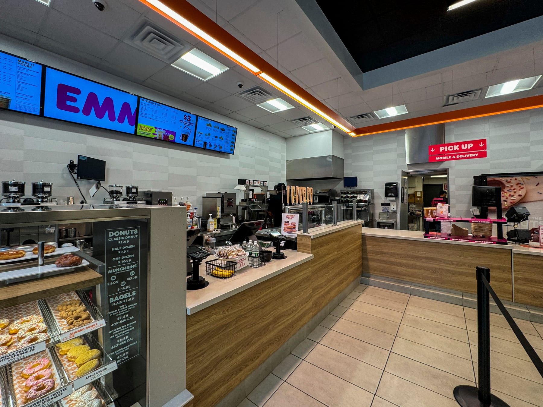 Dunkin' in Lower Manhattan, Manhattan, New York, interior view 5, designed by Zelta Design