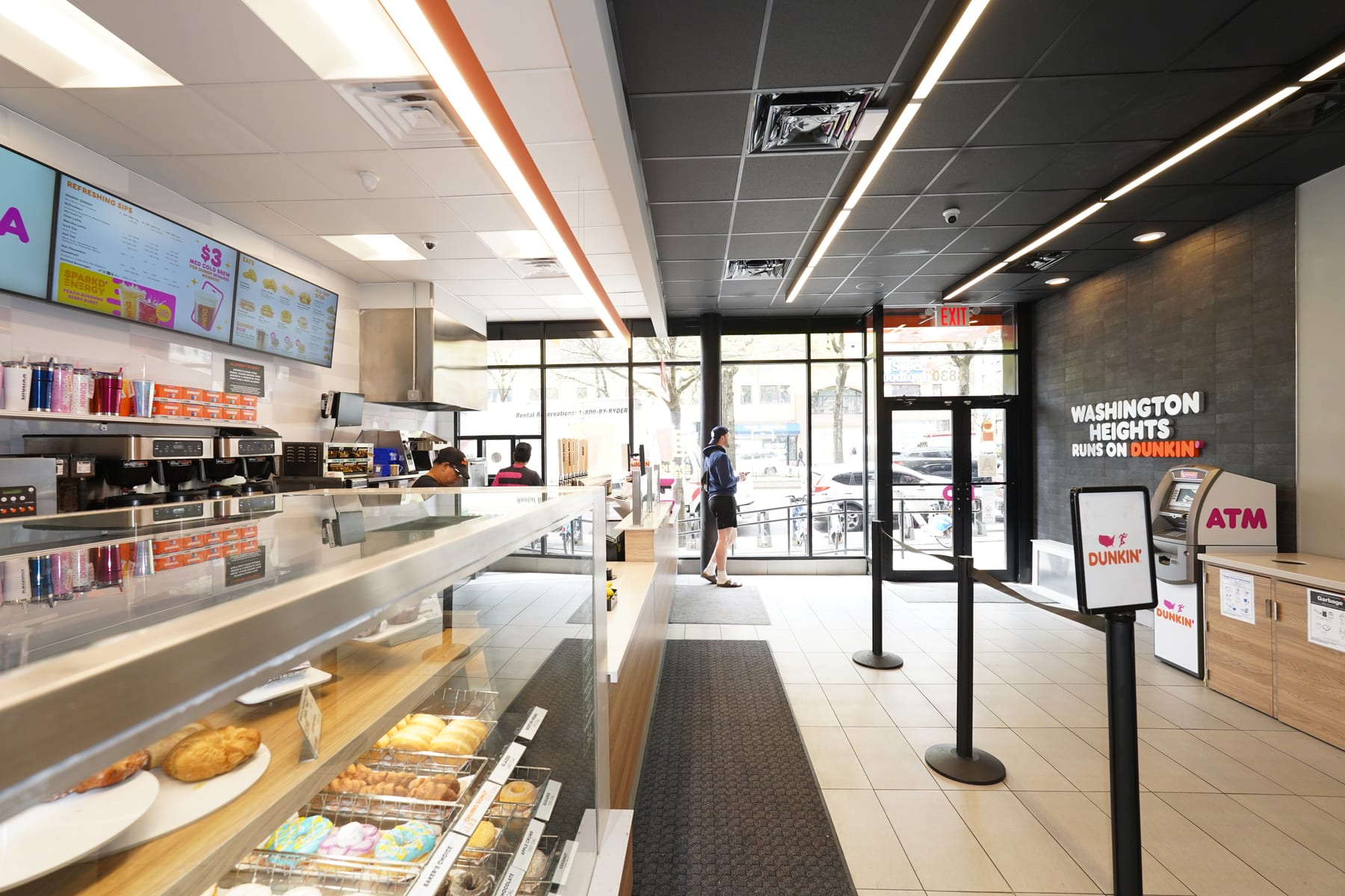 Dunkin' in Washington Heights, New York, interior view 2, designed by Zelta Design