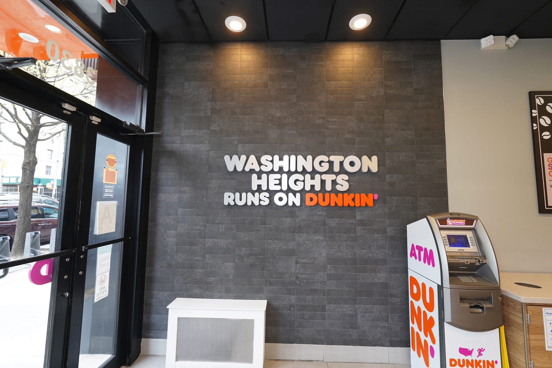 Dunkin' in Washington Heights, New York, interior view 3, designed by Zelta Design