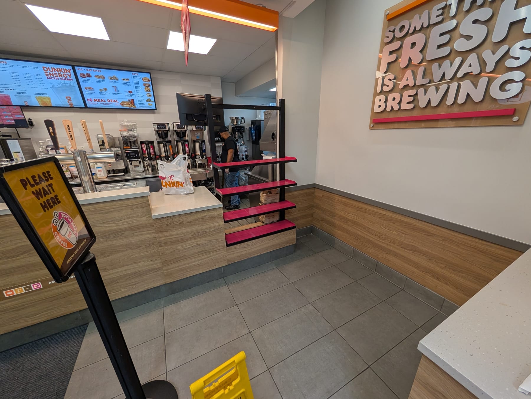 Dunkin' in Kips Bay, New York, interior view 3, designed by Zelta Design