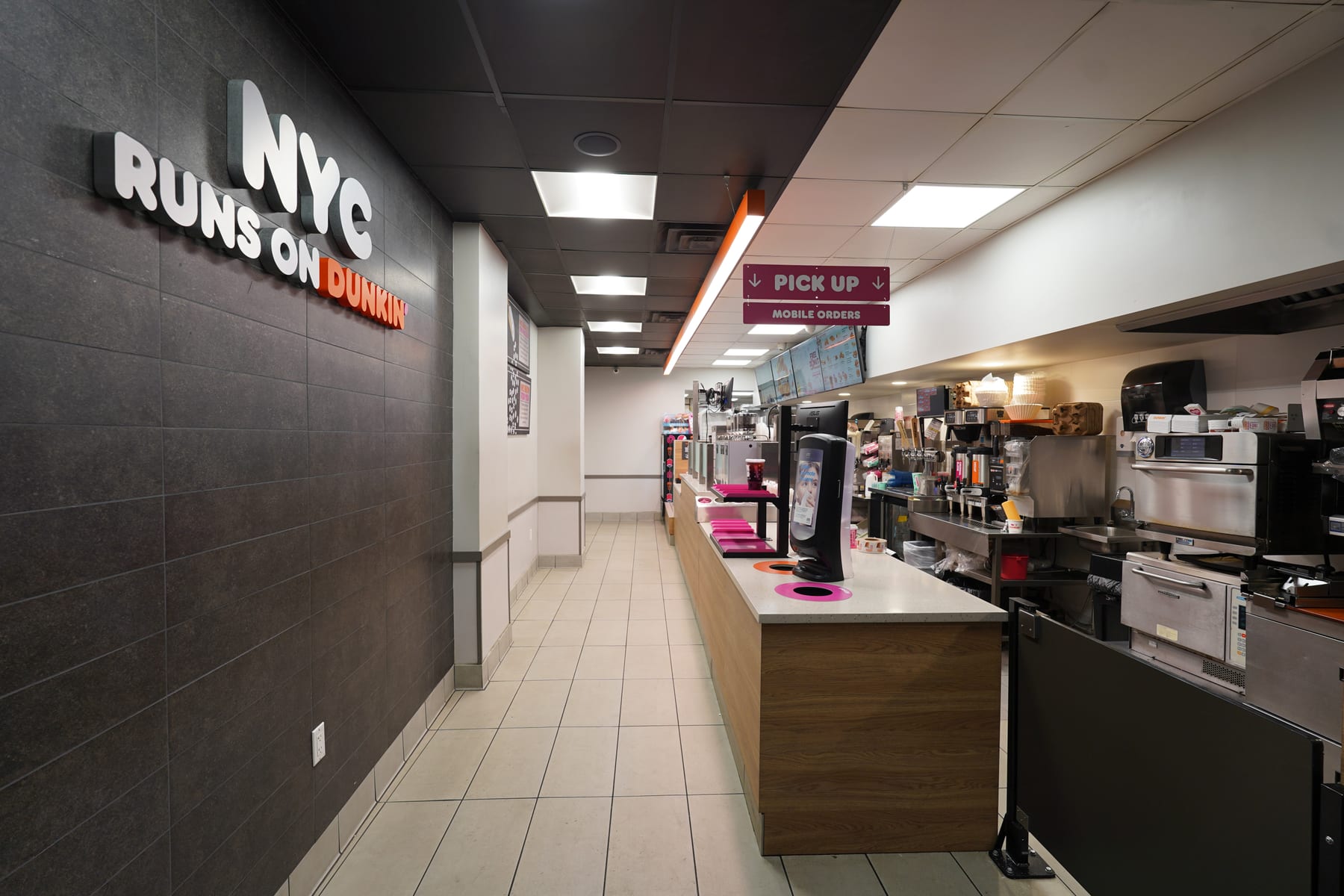 Dunkin' in Midtown, New York, interior view 8, designed by Zelta Design