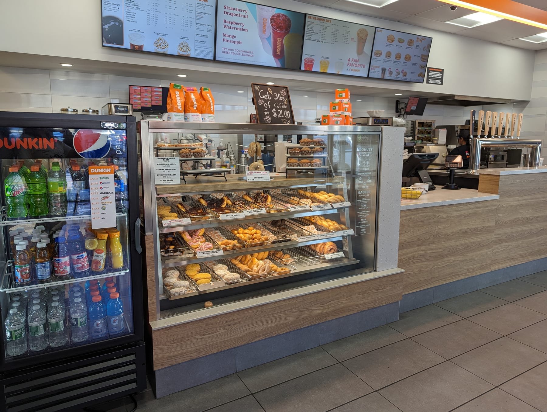 Dunkin' in Staten Island, New York, interior view 3, designed by Zelta Design
