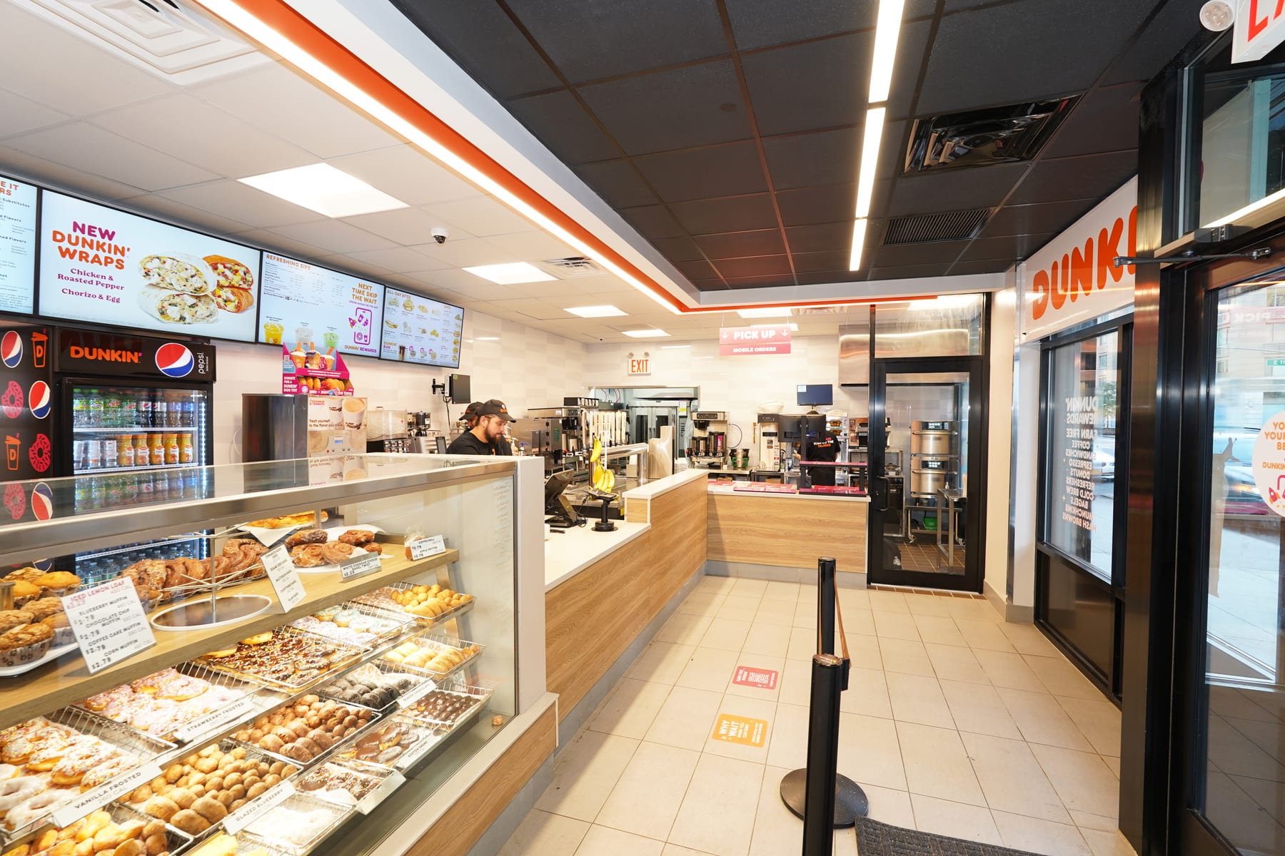 Dunkin' in East Harlem, New York, interior view 3, designed by Zelta Design