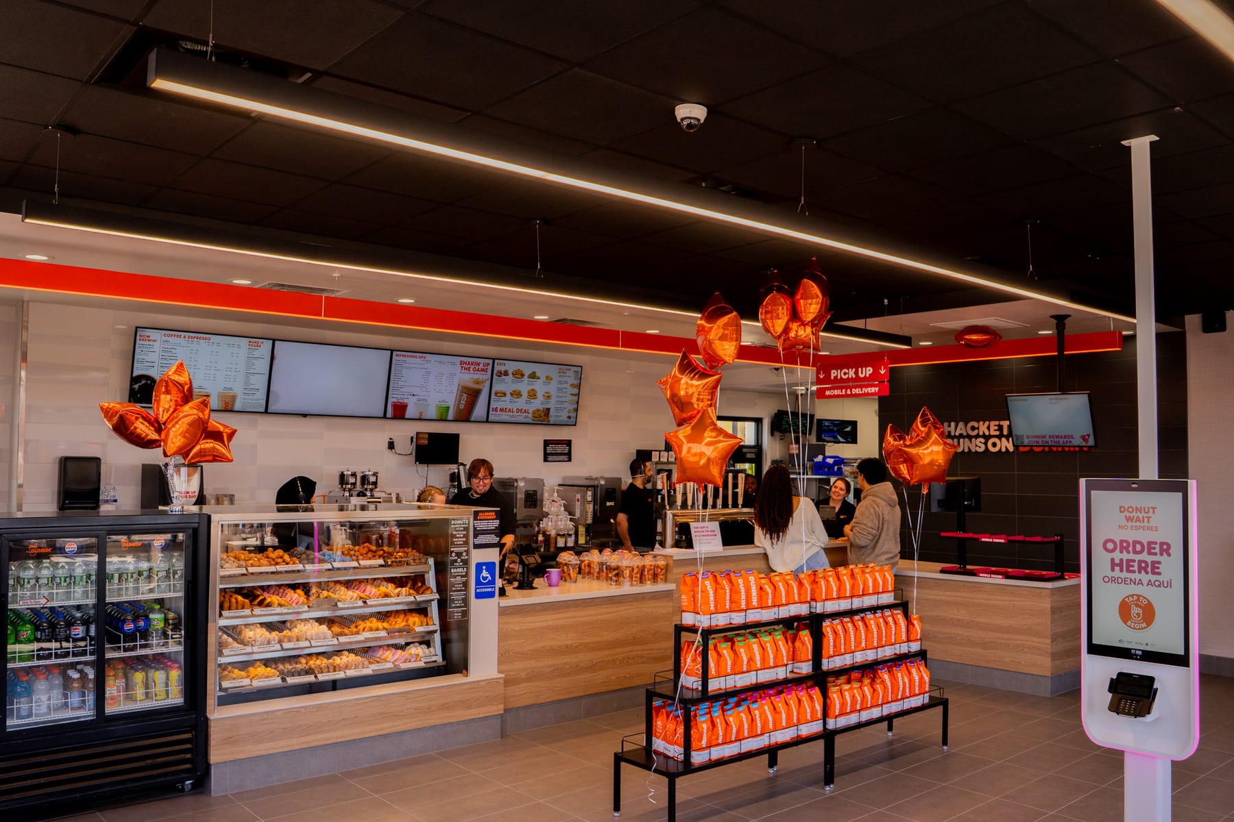 Dunkin' in Hackettstown, New Jersey, interior view 2, designed by Zelta Design