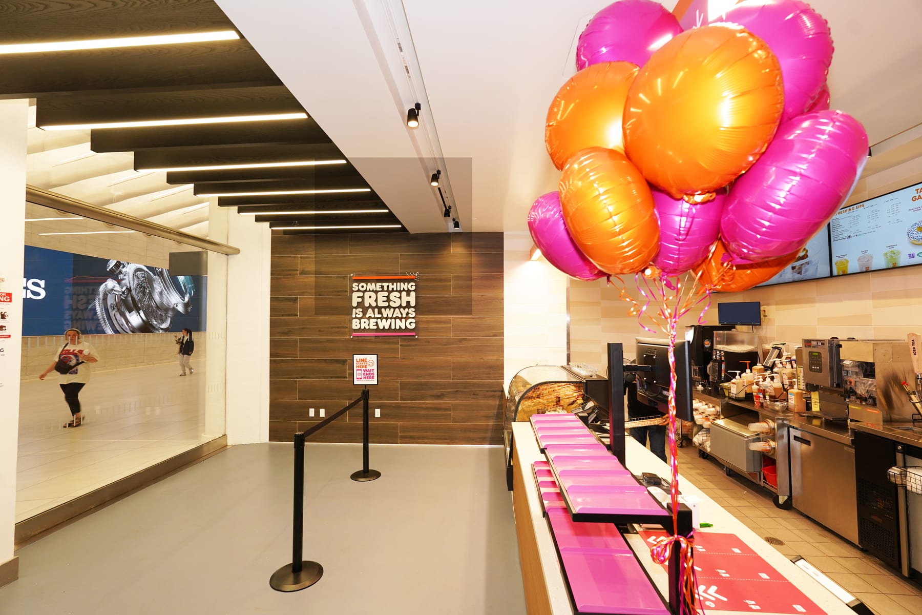 Dunkin' in The Oculus, New York, interior view 2, designed by Zelta Design