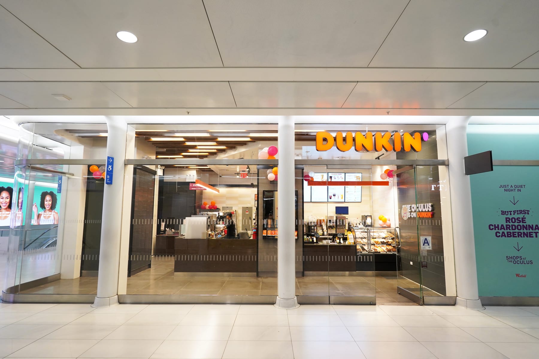 Dunkin' in World Trade Center, New York, interior view 2, designed by Zelta Design