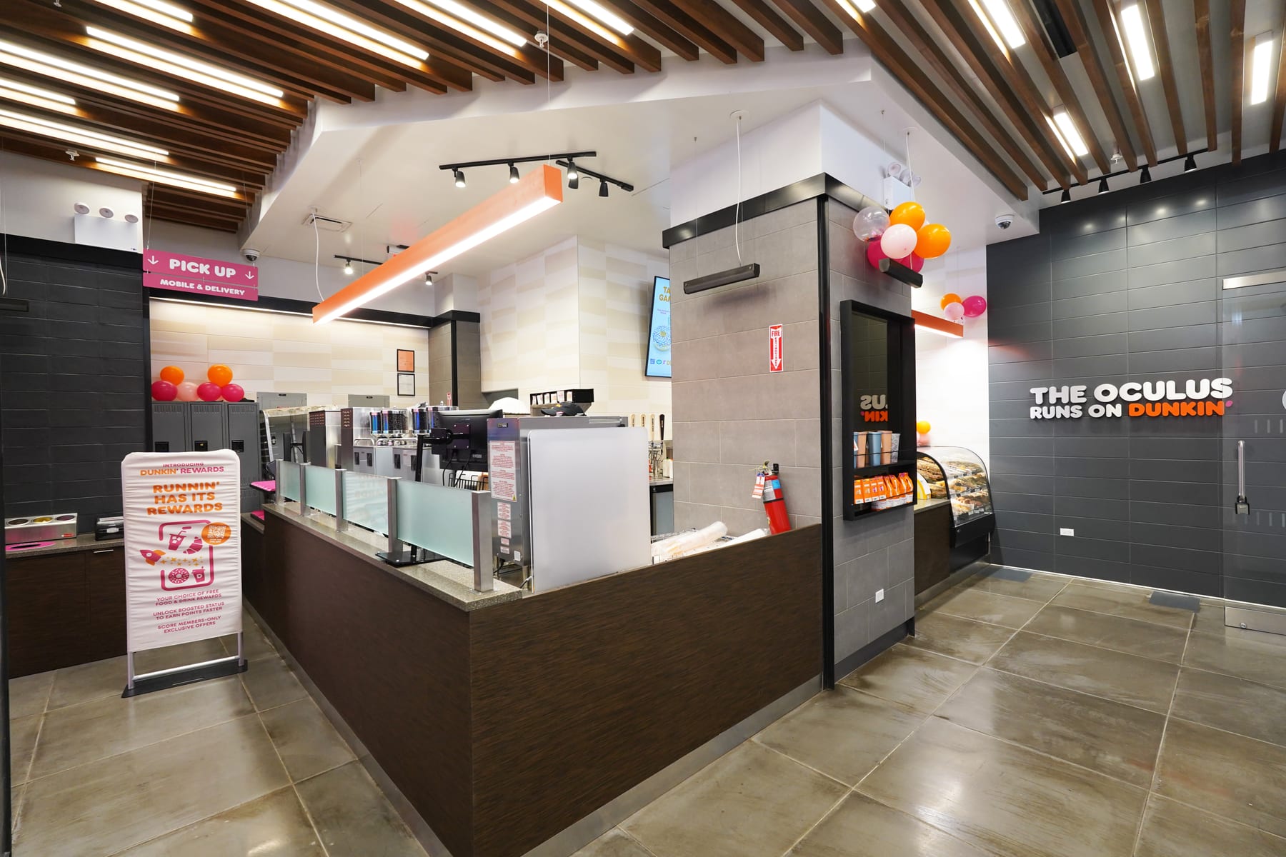 Dunkin' in World Trade Center, New York, interior view 8, designed by Zelta Design