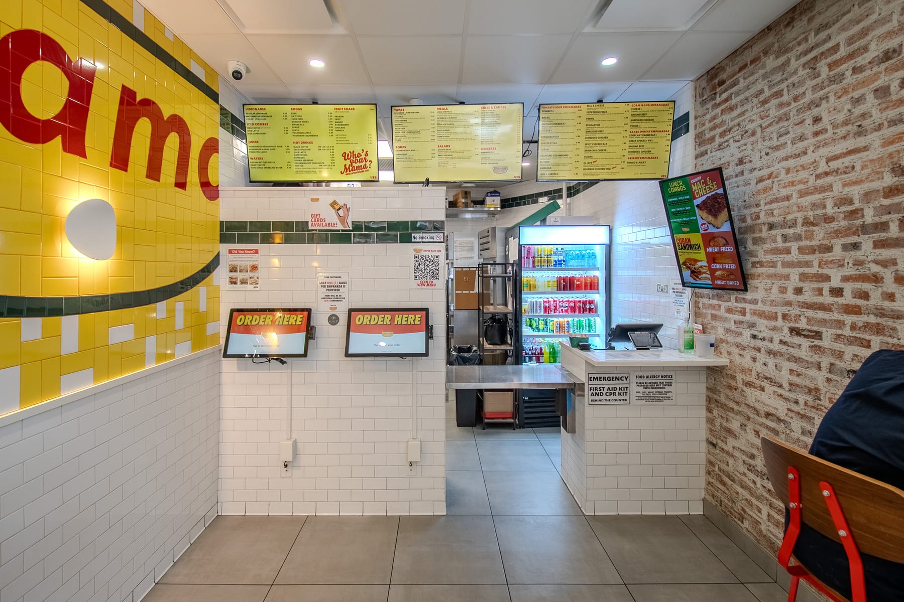 Empanada Mama in Upper East Side, New York, interior view 3, designed by Zelta Design