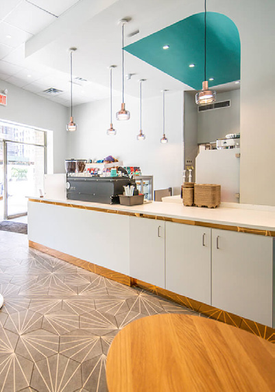 Gumption Coffee in Flatiron District, New York, interior view 4, designed by Zelta Design