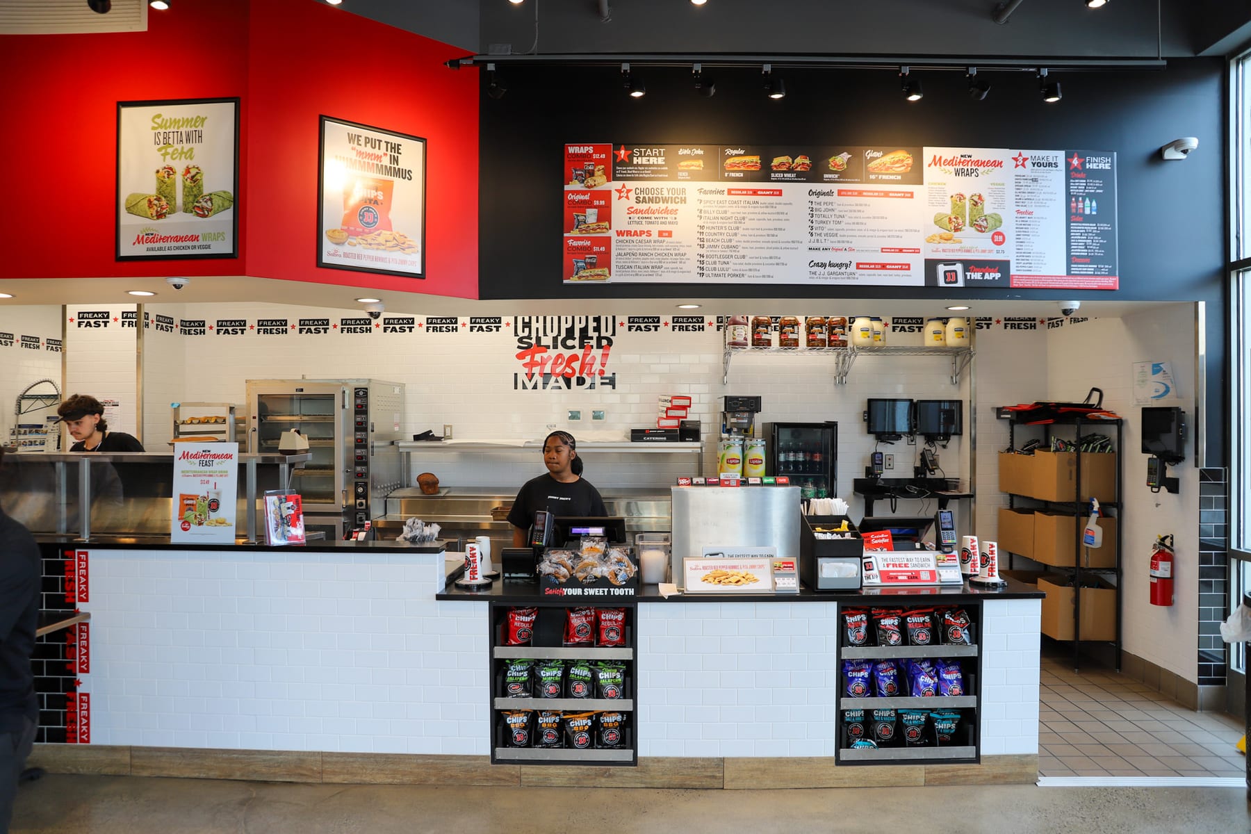 Jimmy John's in Albany, New York, interior view 3, designed by Zelta Design