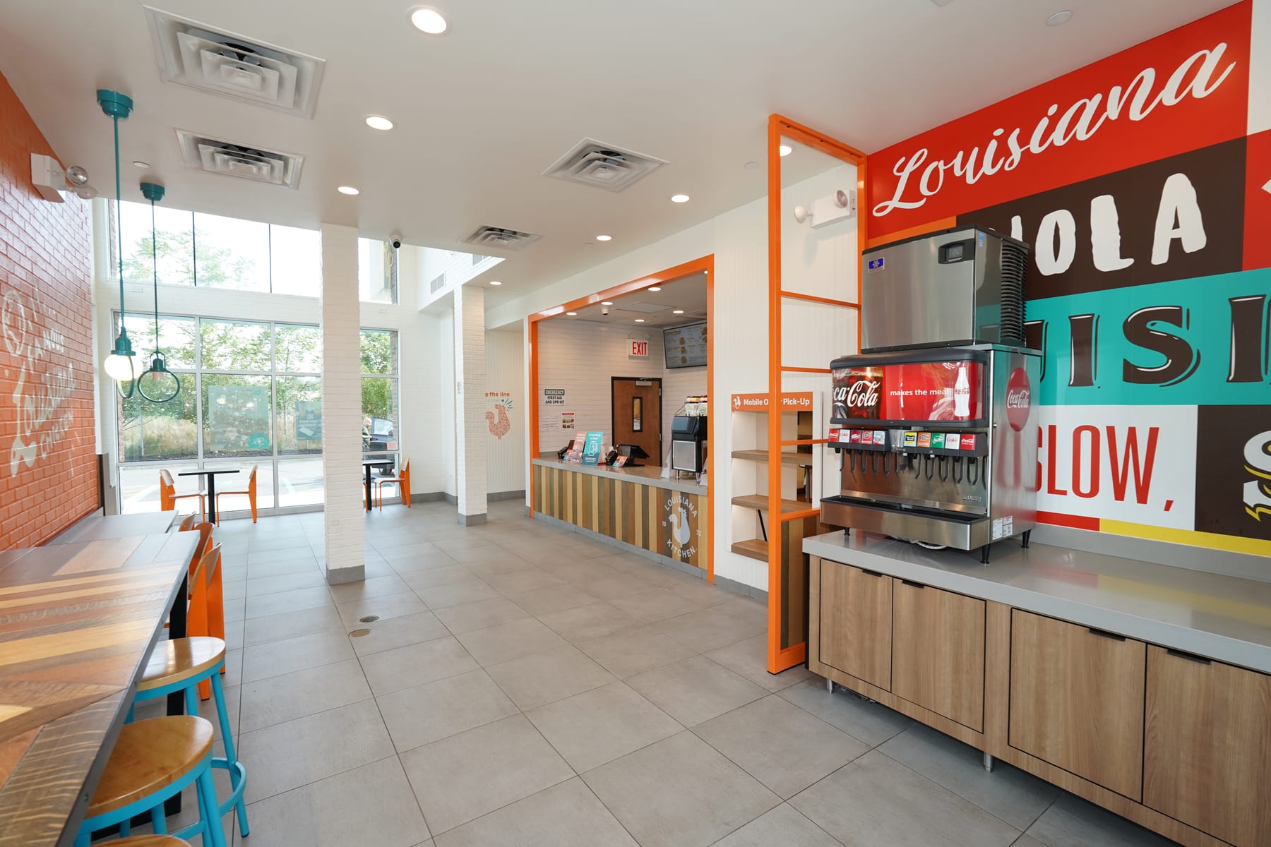 Popeyes in Staten Island, New York, interior view 8, designed by Zelta Design
