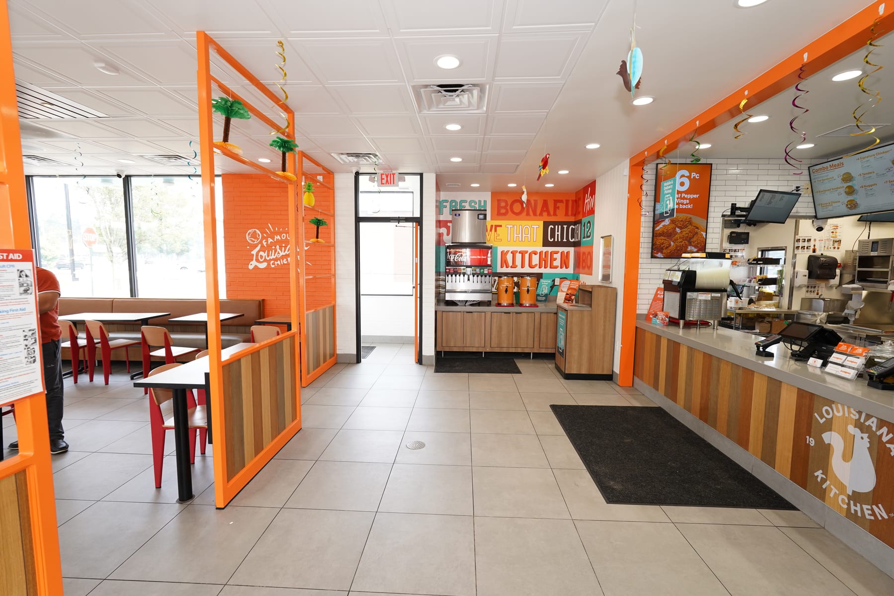 Popeyes in Paramus, New Jersey, interior view 3, designed by Zelta Design