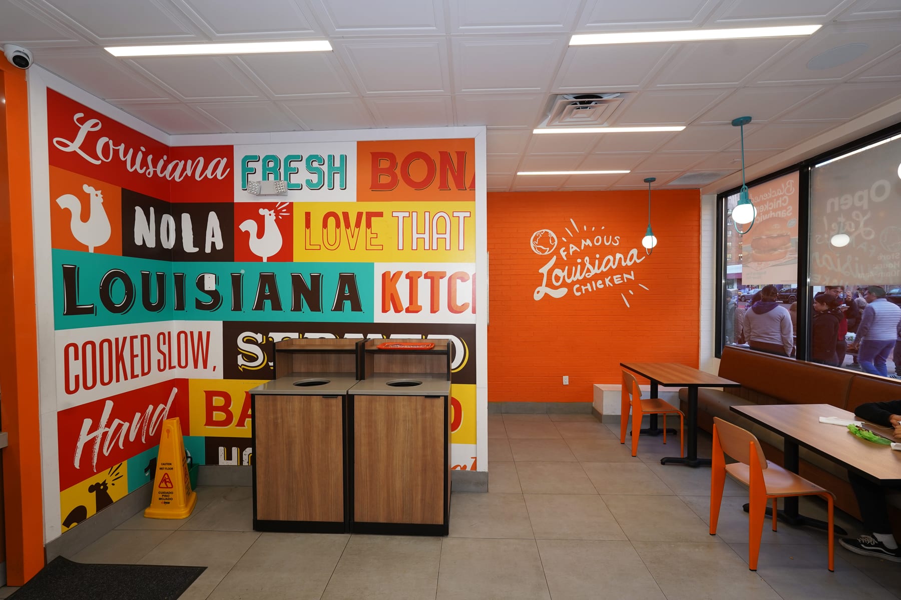 Popeyes in East Village, New York, interior view 7, designed by Zelta Design