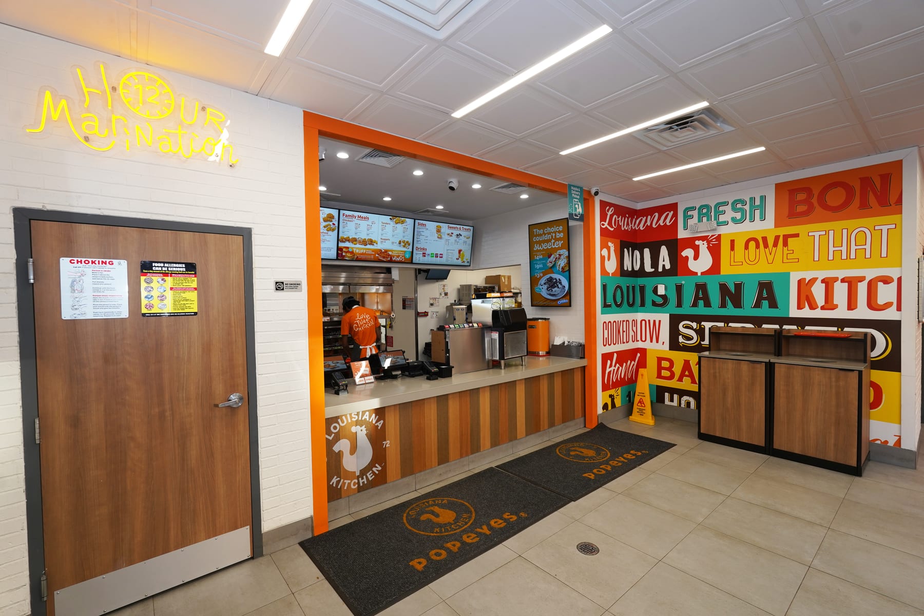 Popeyes in East Village, New York, interior view 8, designed by Zelta Design