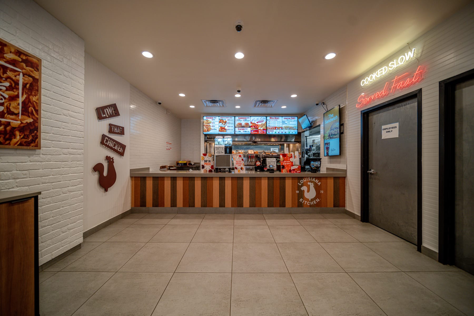 Popeyes in Greenpoint, Brooklyn, New York, interior view 2, designed by Zelta Design