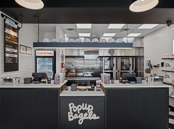 PopUp Bagels in Rockledge, Florida, interior view 4, designed by Zelta Design