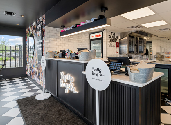 PopUp Bagels in Winter Park, Florida, interior view 2, designed by Zelta Design