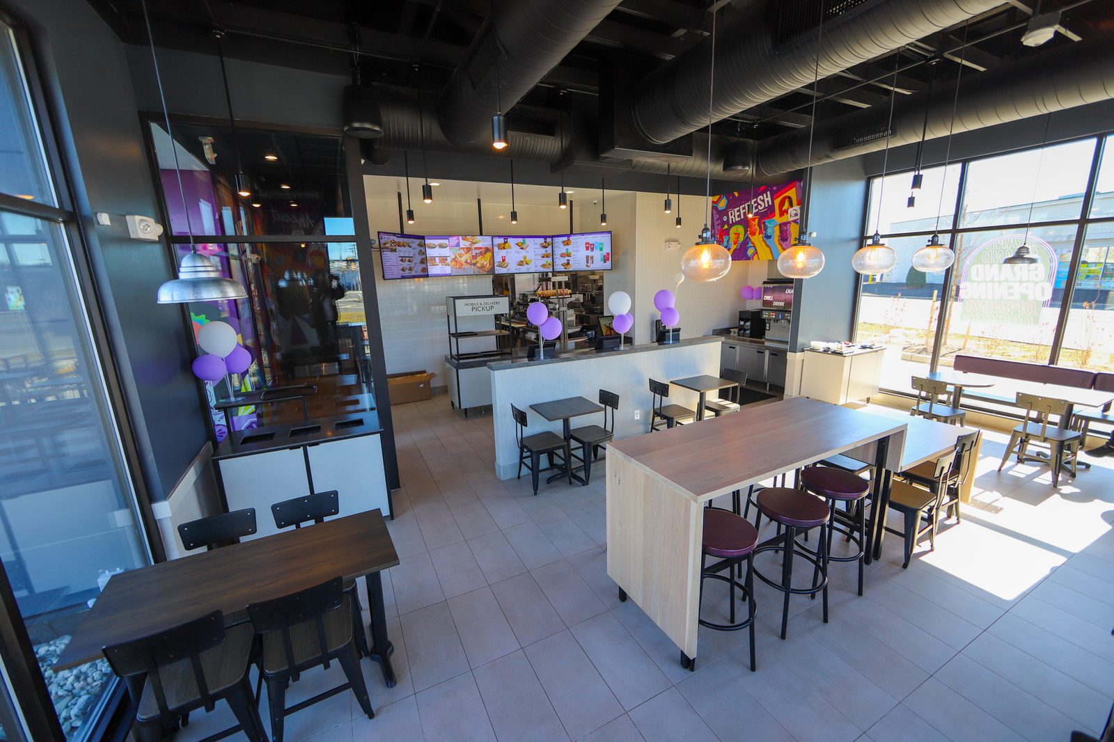 Taco Bell in Manville, New Jersey, interior view 2, designed by Zelta Design