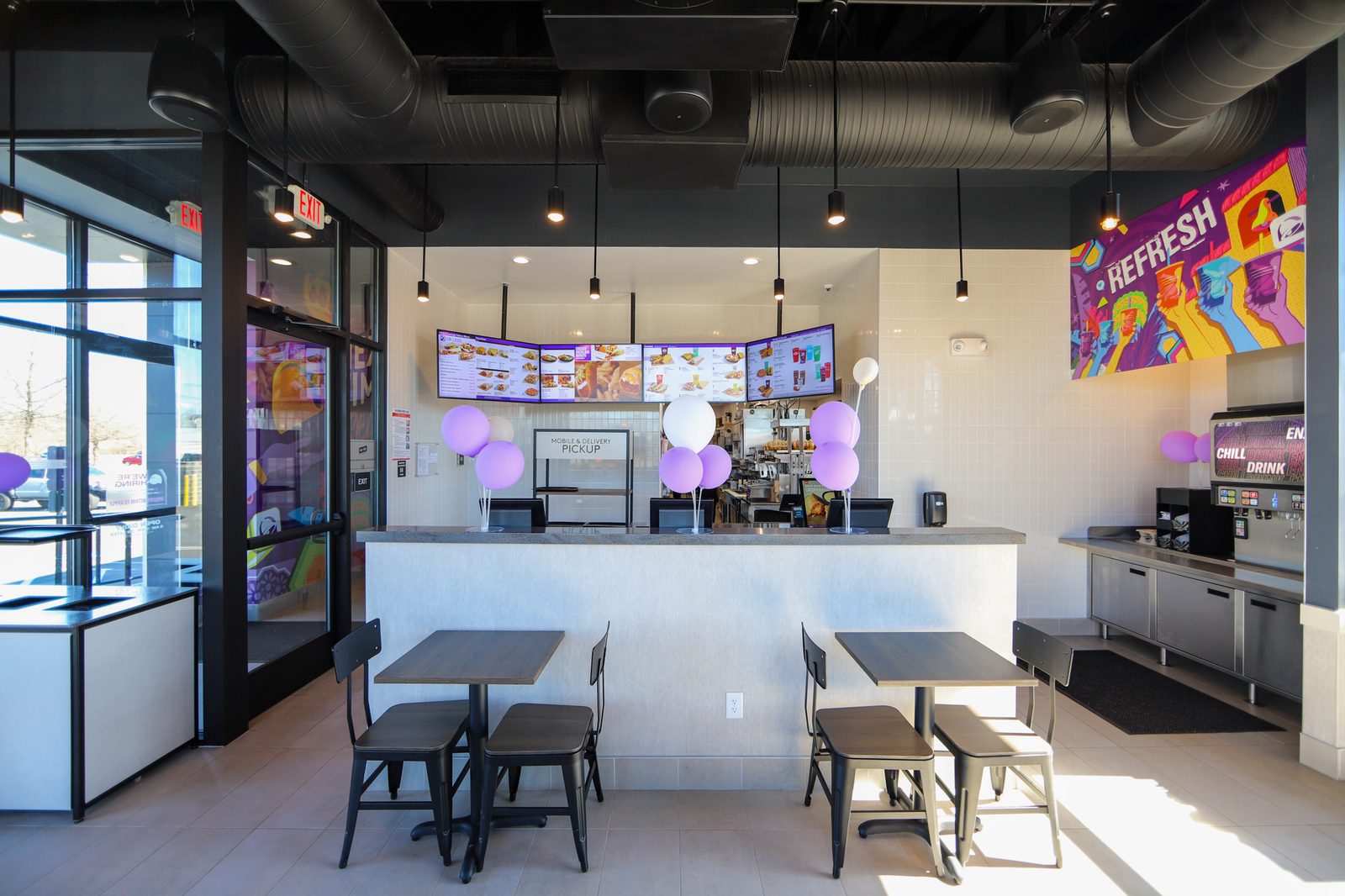 Taco Bell in Manville, New Jersey, interior view 4, designed by Zelta Design