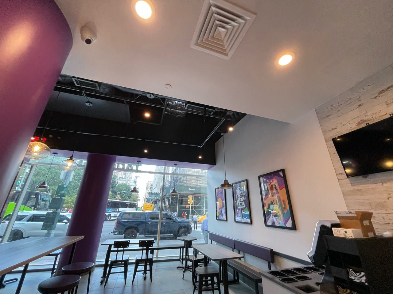 Taco Bell in Flatiron District, New York, interior view 2, designed by Zelta Design