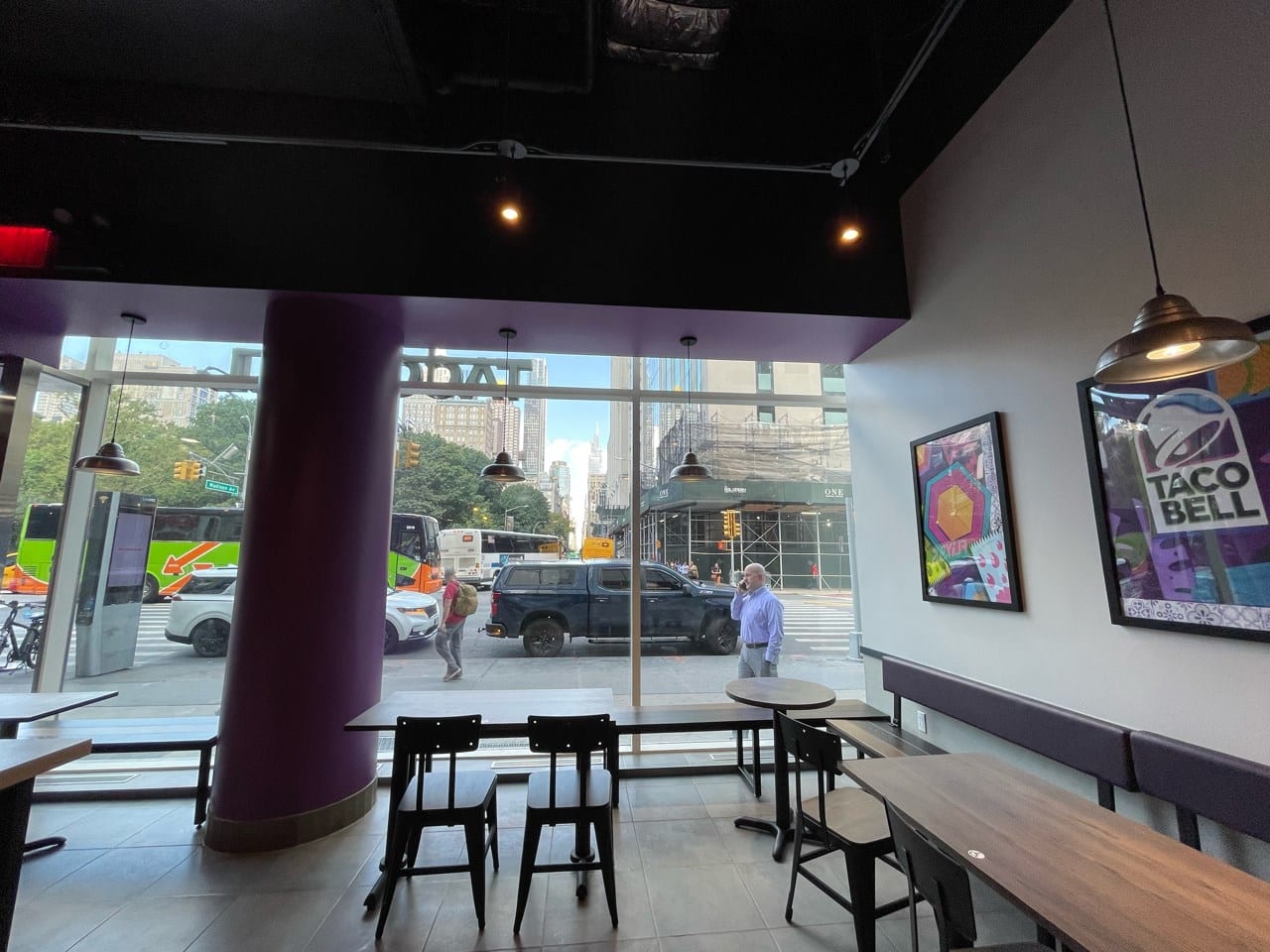 Taco Bell in Flatiron District, New York, interior view 3, designed by Zelta Design