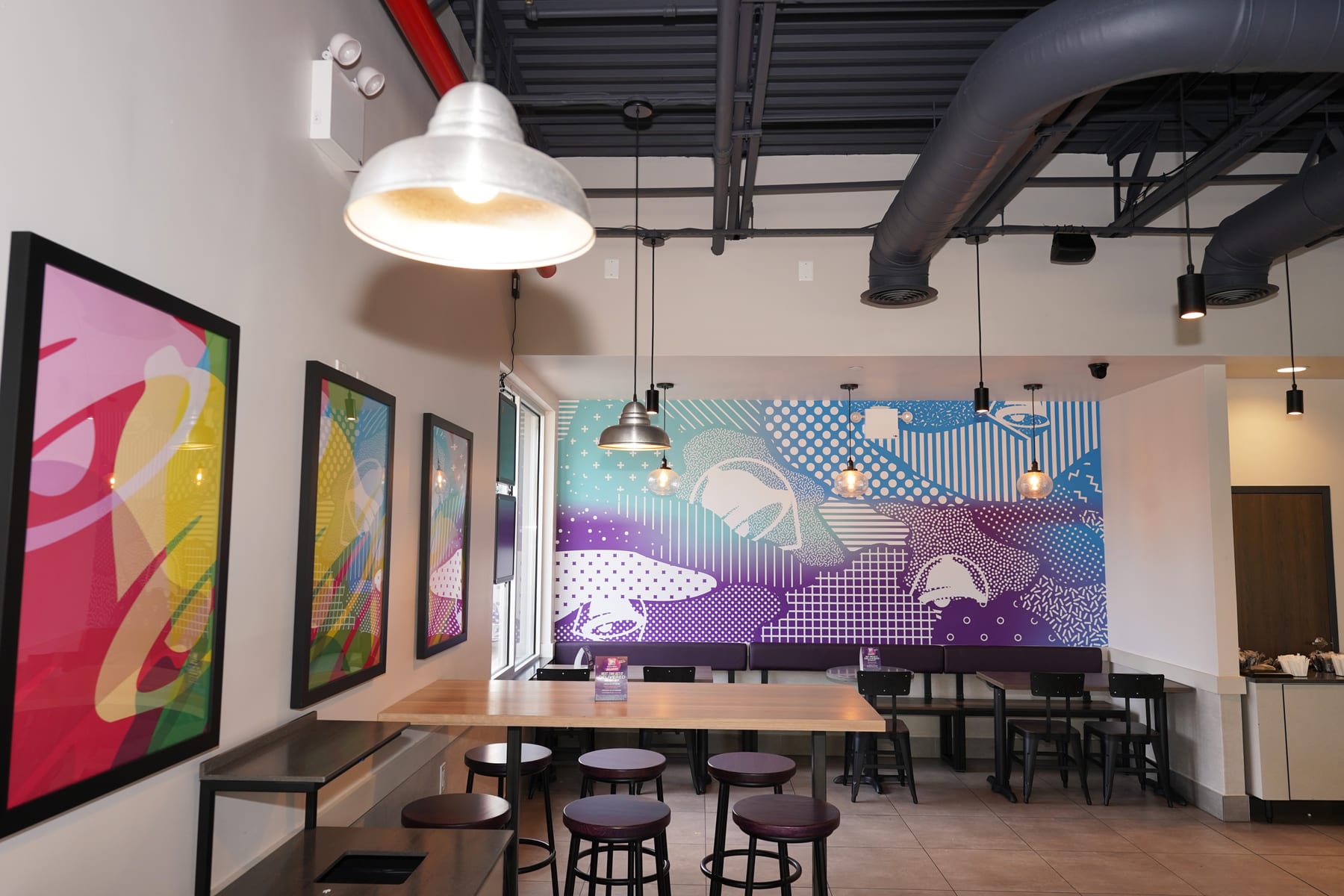 Taco Bell in Staten Island, New York, interior view 2, designed by Zelta Design