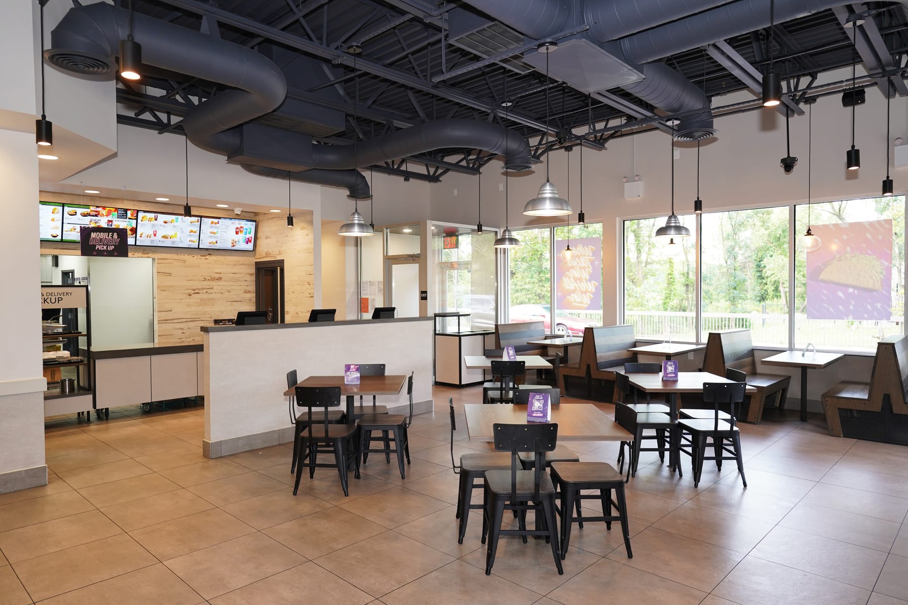 Taco Bell in Staten Island, New York, interior view 3, designed by Zelta Design