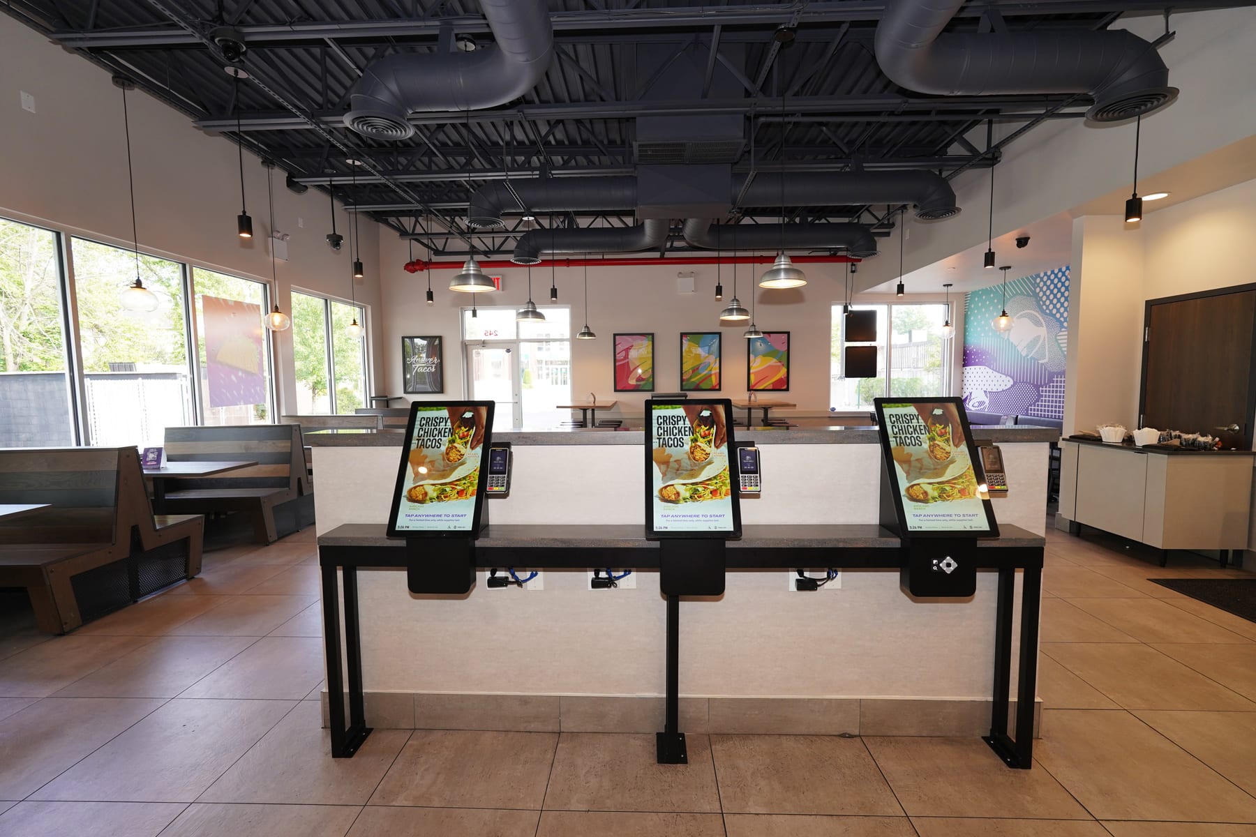 Taco Bell in Staten Island, New York, interior view 6, designed by Zelta Design