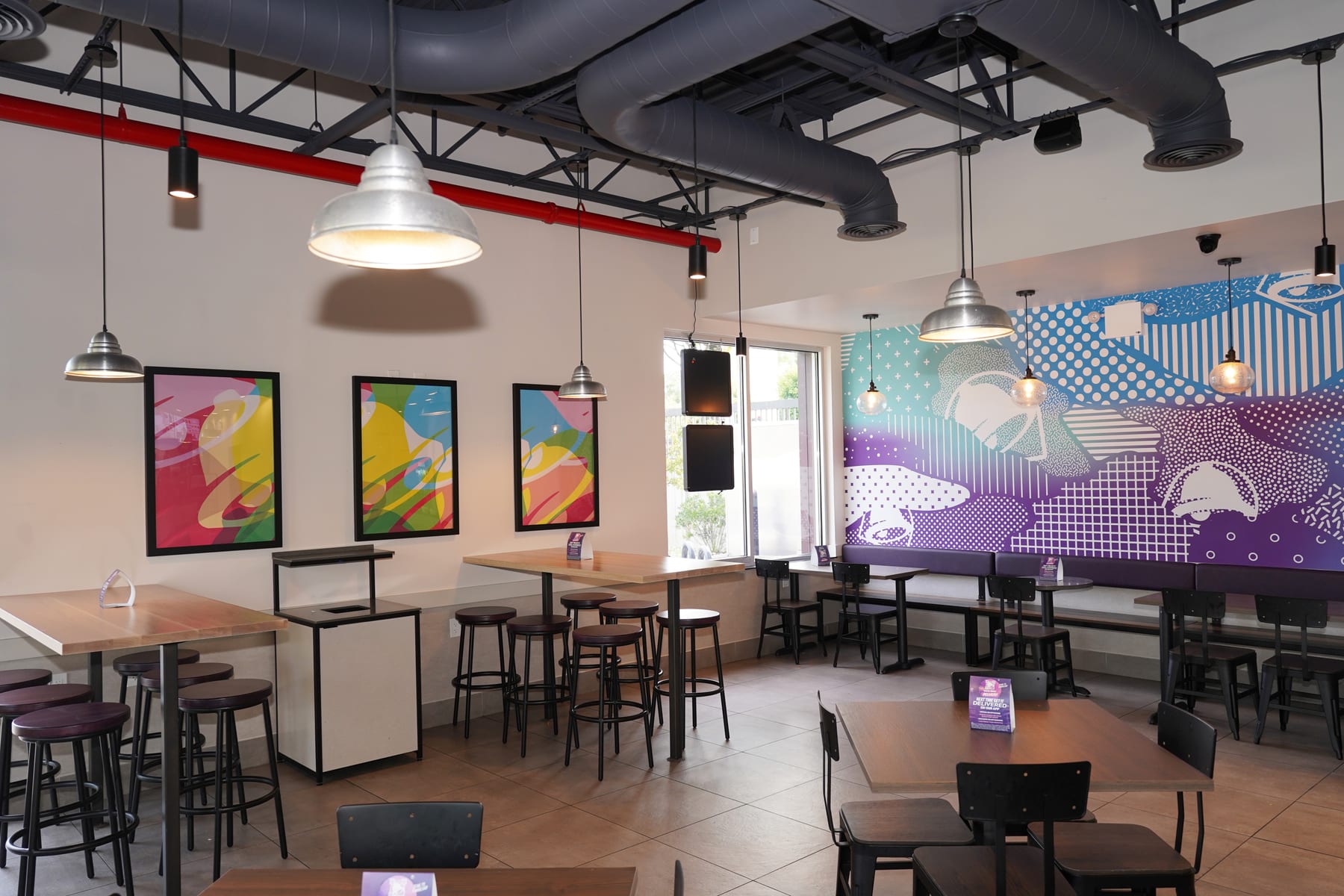Taco Bell in Staten Island, New York, interior view 8, designed by Zelta Design