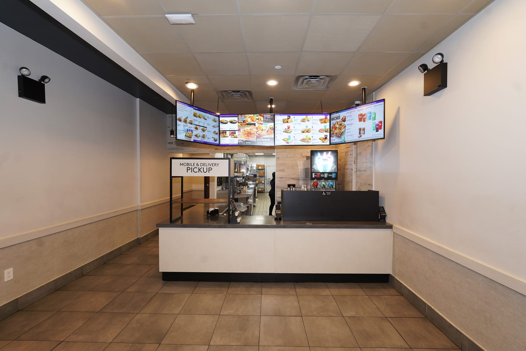 Taco Bell in Bronx, New York, interior view 5, designed by Zelta Design