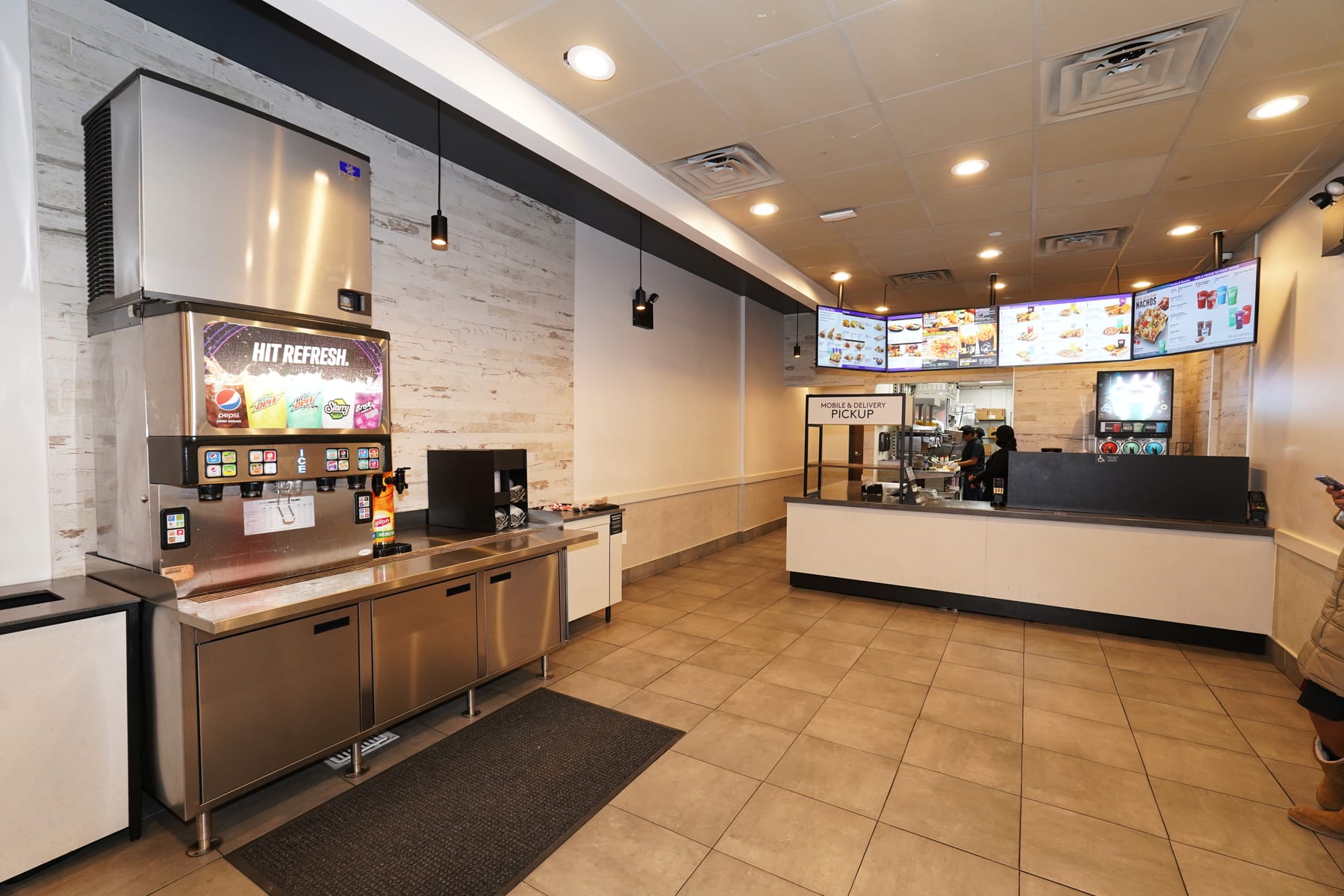 Taco Bell in Bronx, New York, interior view 8, designed by Zelta Design