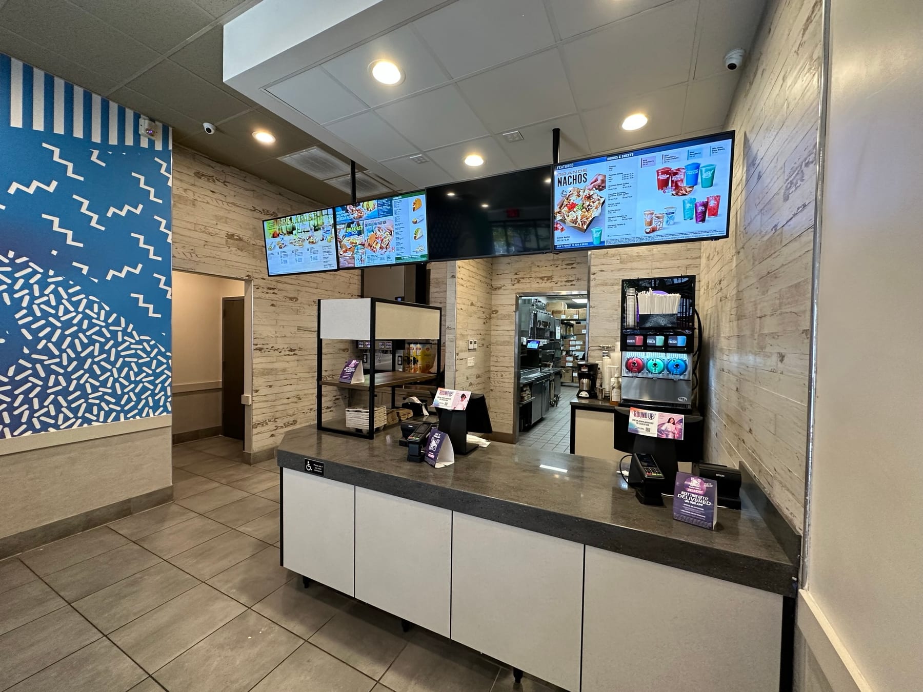 Taco Bell in Kingsbridge, Bronx, New York, interior view 3, designed by Zelta Design