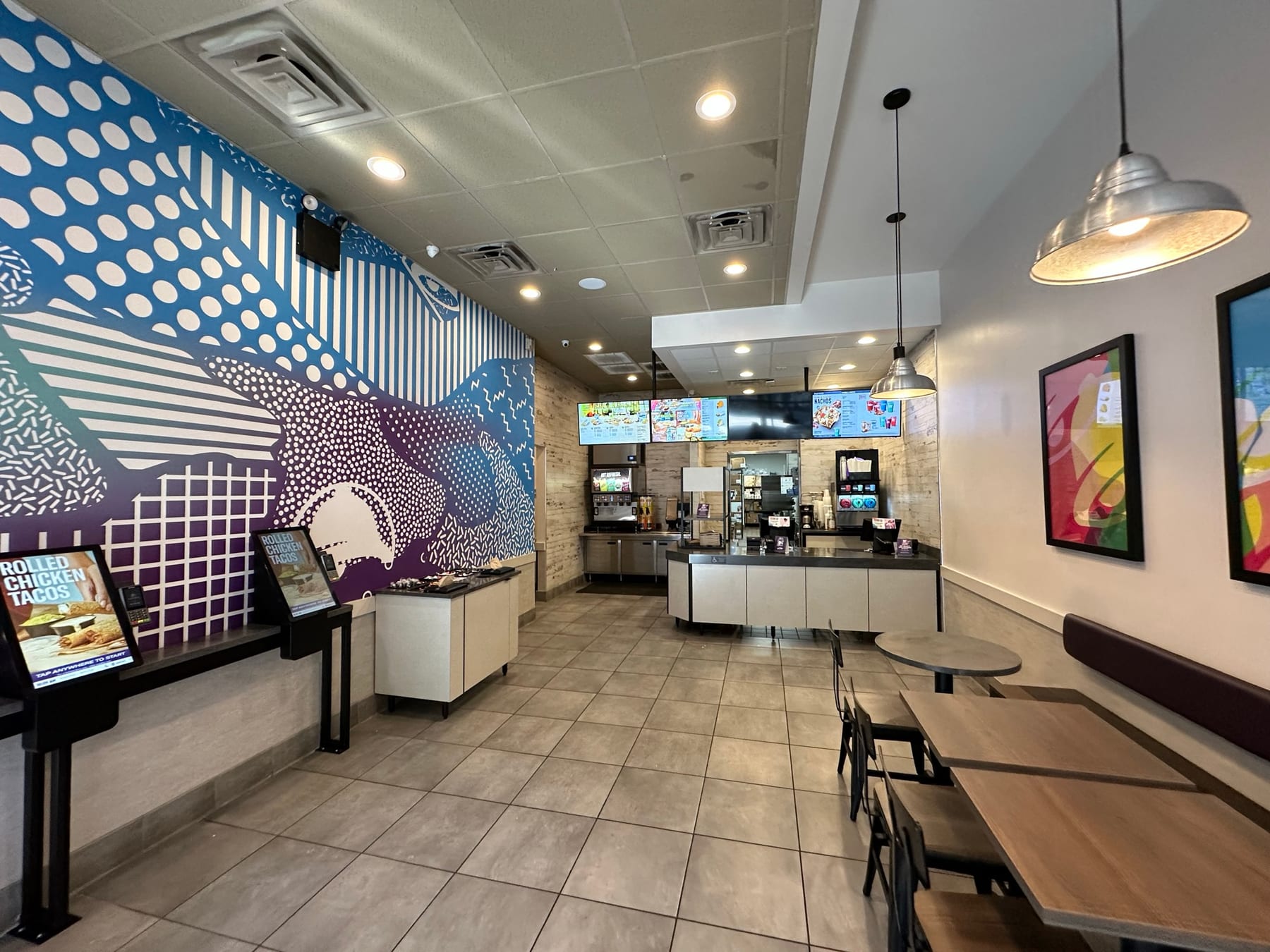 Taco Bell in Kingsbridge, Bronx, New York, interior view 4, designed by Zelta Design