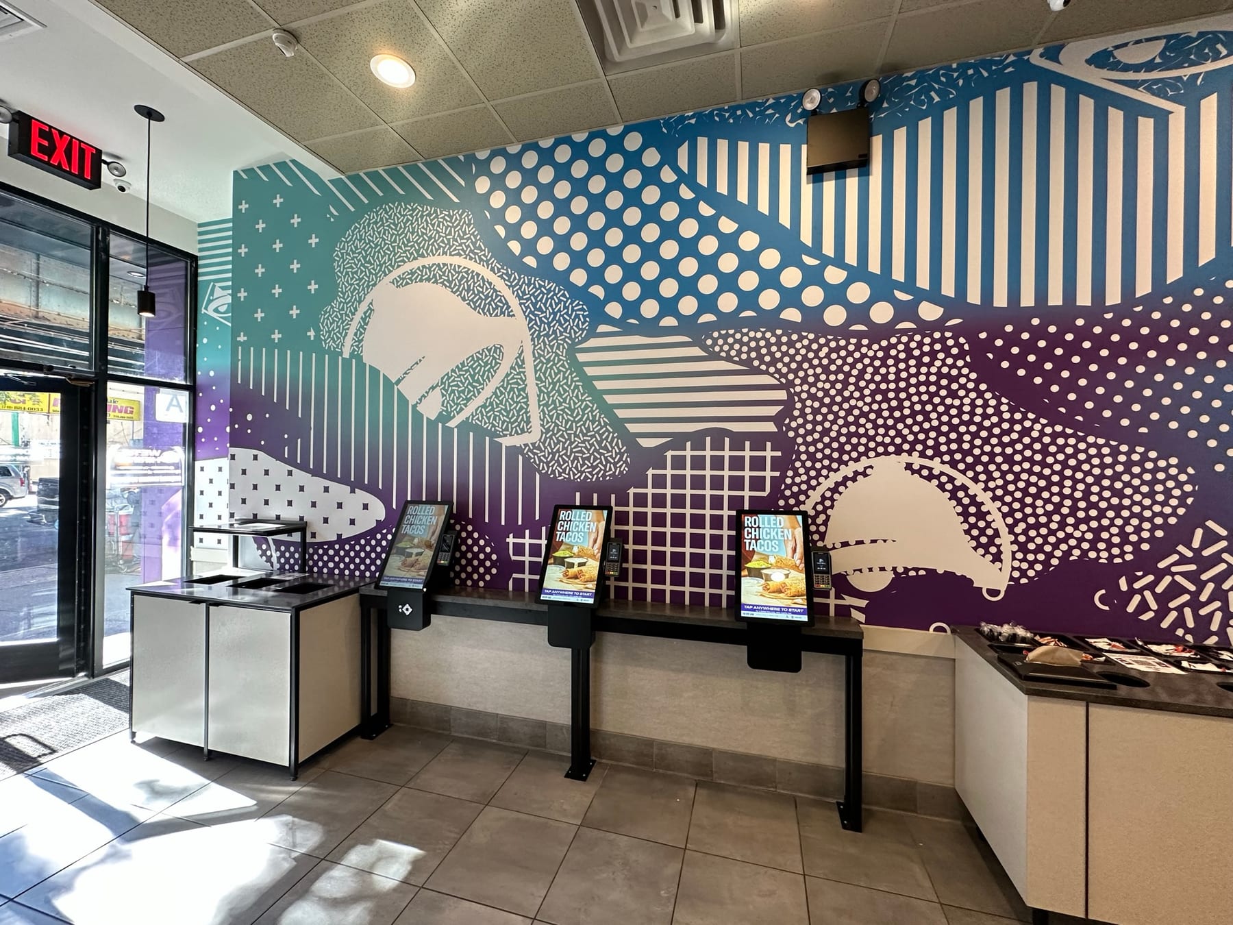 Taco Bell in Kingsbridge, Bronx, New York, interior view 5, designed by Zelta Design