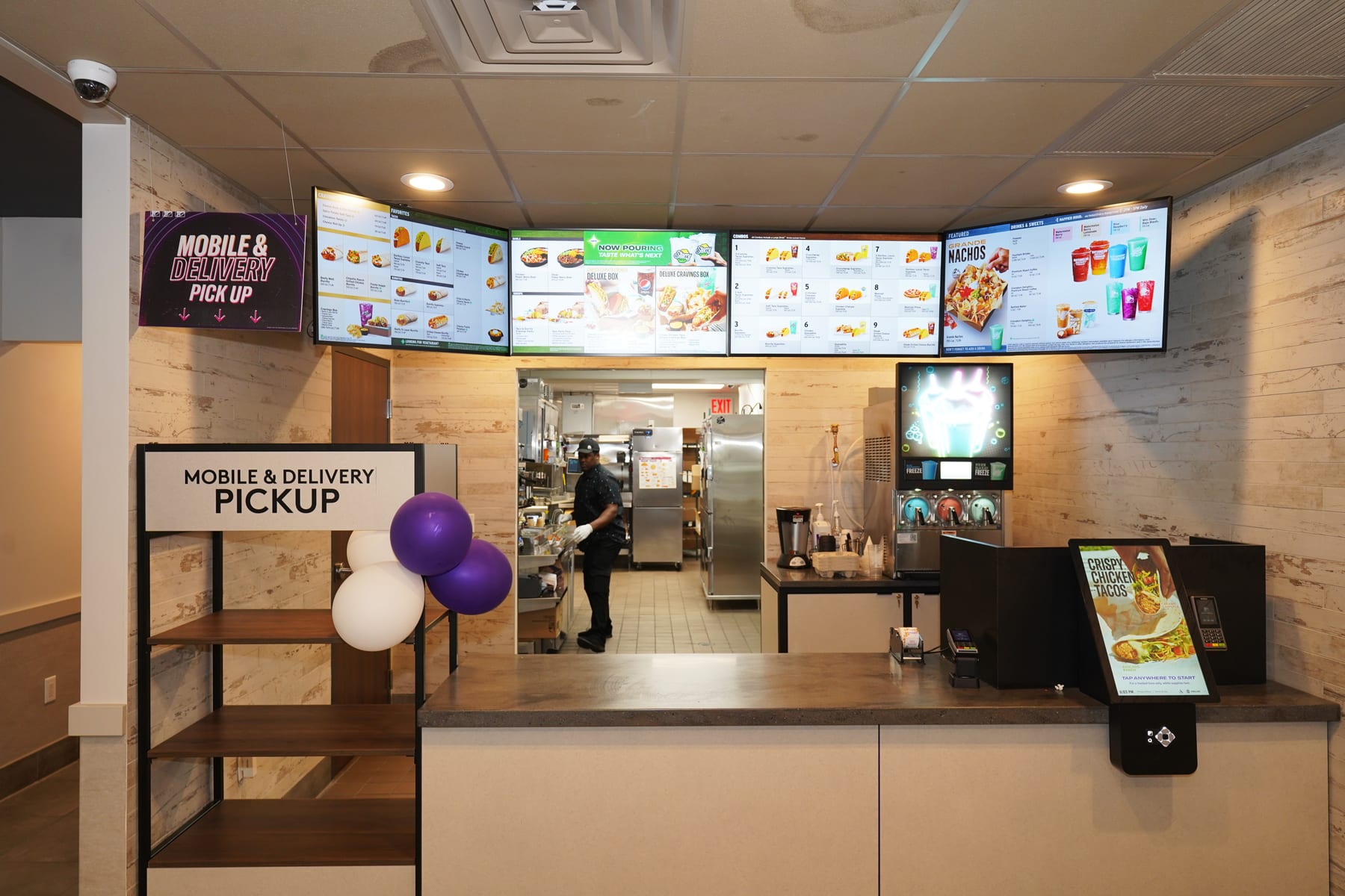 Taco Bell in Bronx, New York, interior view 3, designed by Zelta Design