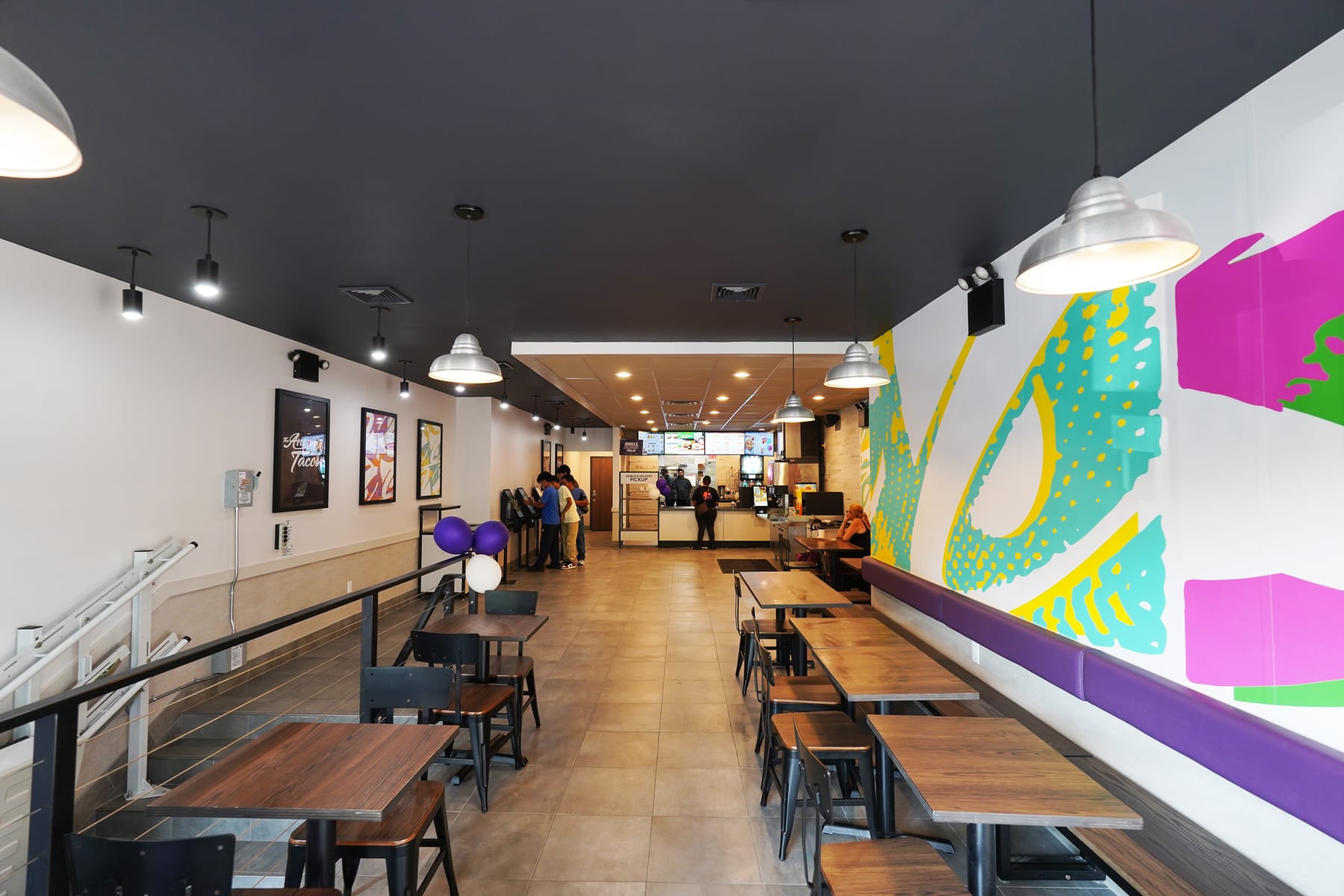 Taco Bell in Bronx, New York, interior view 7, designed by Zelta Design